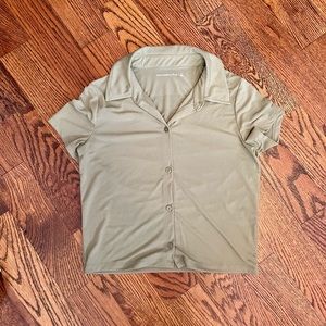 Green Abercrombie Polo Tee